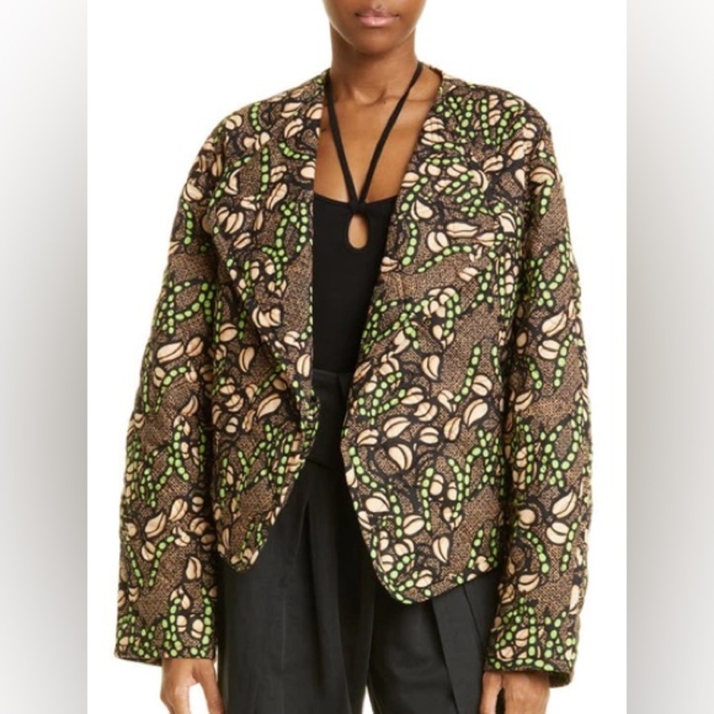 A.L.C. Emory Jacket Quilted Puffer Floral Nude Peach Green Kick Multi NWT XS